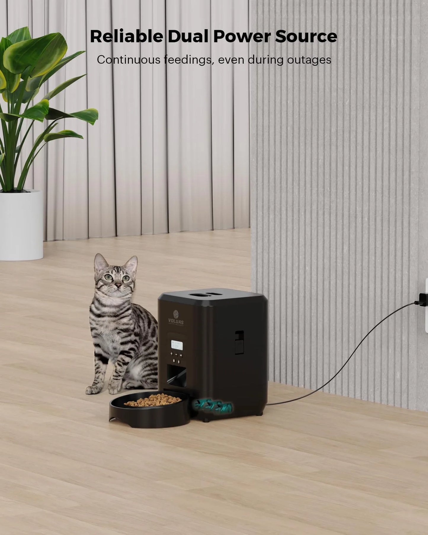 FurCare™ Smart Pet Feeder (2.4GHz Wi-Fi) — App Control + Scheduled Meals