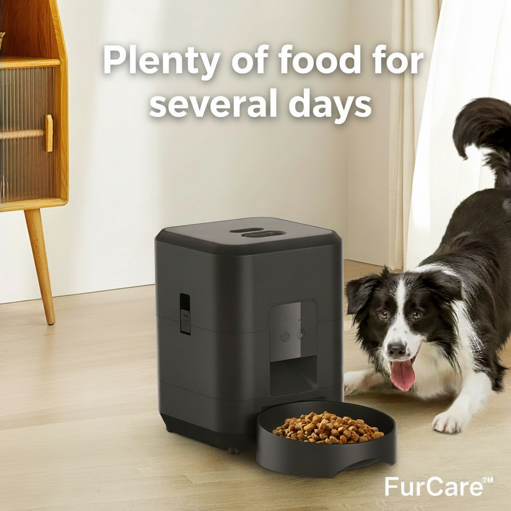 FurCare™ Smart Pet Feeder (2.4GHz Wi-Fi) — App Control + Scheduled Meals