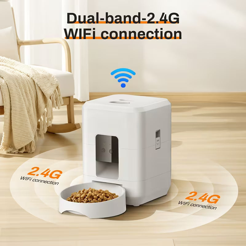 FurCare™ Smart Pet Feeder (2.4GHz Wi-Fi) — App Control + Scheduled Meals