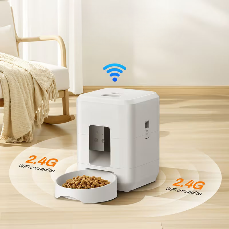 FurCare™ Smart Pet Feeder (2.4GHz Wi-Fi) — App Control + Scheduled Meals