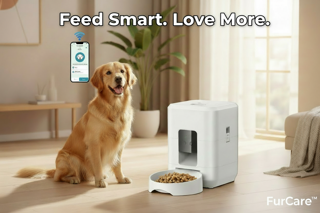 FurCare™ Smart Pet Feeder (2.4GHz Wi-Fi) — App Control + Scheduled Meals