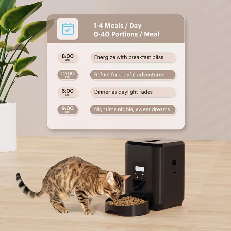 FurCare™ Smart Pet Feeder (2.4GHz Wi-Fi) — App Control + Scheduled Meals